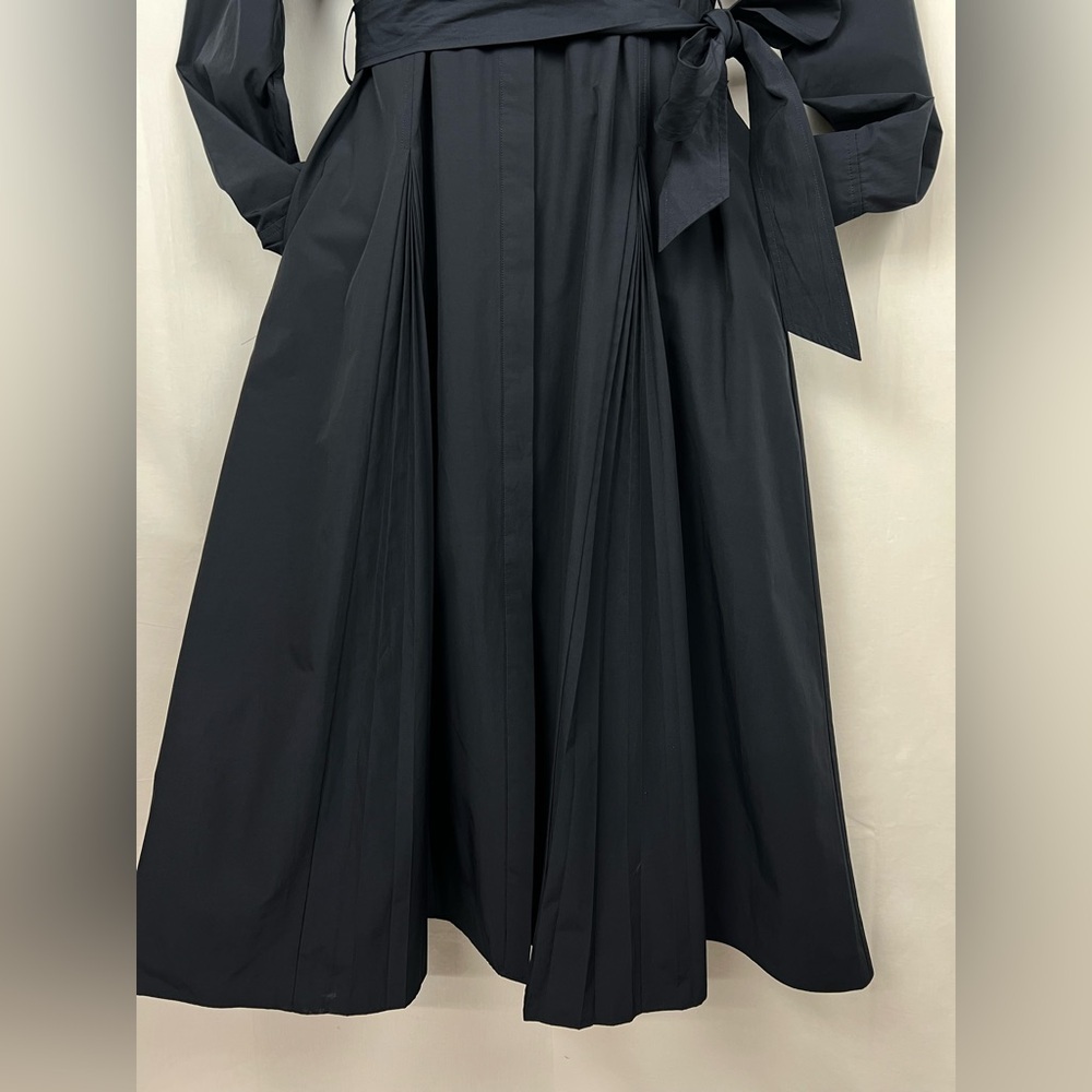 DEREK LAM 10 CROSBY stunning Annette Pleated Shirtdress - Navy 69% off retail - Picture 8 of 13
